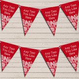 Red Burlap & Lace Retirement Bunting Garland Party Banner