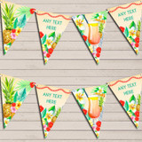 Luau Paradise Hawaiian Beach Party Lei Personalized Birthday Bunting