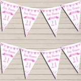 Any Age Birthday 18Th 21st 30th 40th 50th 60th Baby Pink Birthday Bunting