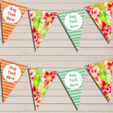 Tropical Hawaiian Beach Luau Lei Floral Personalized Hen Do Party Bunting