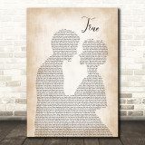 Spandau Ballet True Man Lady Bride Groom Wedding Song Lyric Quote Print