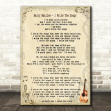 Barry Manilow I Write The Songs Song Lyric Quote Print