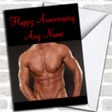 Sexy Man Personalized Anniversary Card