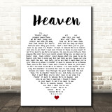 Heaven Bryan Adams Quote Song Lyric Heart Print