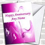 Purple Love Personalized Anniversary Card