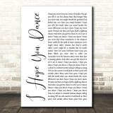 Lee Ann Womack I Hope You Dance White Script Song Lyric Quote Print