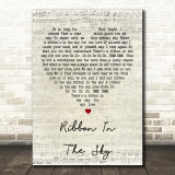 Stevie Wonder Ribbon In The Sky Script Heart Song Lyric Print
