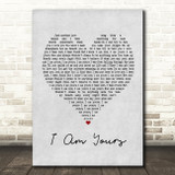 Andy Grammer I Am Yours Grey Heart Song Lyric Music Print