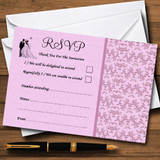 Pink Classic Vintage Personalized RSVP Cards