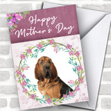 Bloodhound Dog Traditional Animal Personalized Mother's Day Card