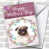 Pug Dog Traditional Animal Personalized Mother's Day Card