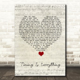 Garrett Hedlund Timing Is Everything Script Heart Song Lyric Quote Music Poster Print