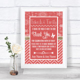 Red Winter Photo Guestbook Friends & Family Personalized Wedding Sign