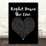 Gerry Rafferty Right Down The Line Black Heart Song Lyric Wall Art Print