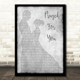 Matt Stell Prayed For You Grey Man Lady Dancing Song Lyric Wall Art Print