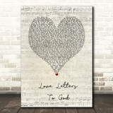 Nahko And Medicine For The People Love Letters To God Script Heart Song Lyric Wall Art Print