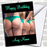 Three Lovely Ladies Bums Personalized Birthday Card