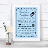 Blue Wedpics App Photos Personalized Wedding Sign