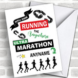 Running Anywhere Ultra Marathon Congratulations Personalized Greetings Card