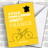 Cycle France Challenge Well Done Personalized Greetings Card