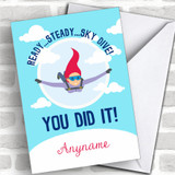 Sky Diving Challenge You Did It Personalized Greetings Card