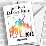 Colour Run 2020 Well Done Personalized Greetings Card