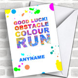 Colour Obstacle Run Good Luck Personalized Good Luck Card