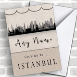 Surprise Let's Go To Istanbul Personalized Greetings Card