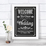 Chalk Sketch Welcome To Our Wedding Personalized Wedding Sign