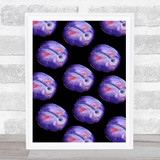 Plum Repeated Decorative Wall Art Print