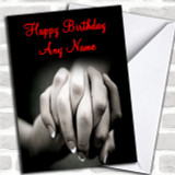 Holding Hands Romantic Personalized Birthday Card