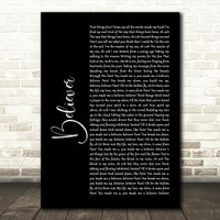 Imagine Dragons Believer Rustic Script Song Lyric Print Red Heart Print