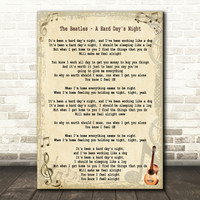 A Hard Day S Night The Beatles Quote Song Lyric Heart Print Red Heart Print A Hard Day S Night The Beatles Quote Song Lyric Heart Print Red Heart Print