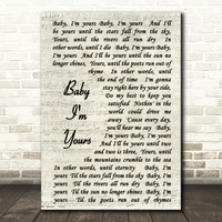 Arctic Monkeys Baby I M Yours Vinyl Record Song Lyric Print Red Heart Print I'm gonna stay right here by your side, do my best to keep you satisfied nothing in this world could ever drive me away everyday you'll hear me say. yours vinyl record song lyric print