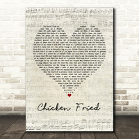 Zac Brown Band Chicken Fried Black Heart Song Lyric Music Print - fried chicken song roblox lyrics