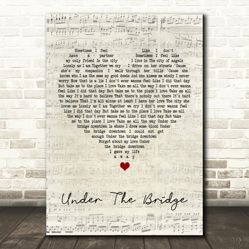 Framed Song Lyrics Scar Tissue Birthday Any Song Red Hot Chili