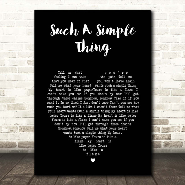 Ray LaMontagne Such A Simple Thing Black Heart Song Lyric Print