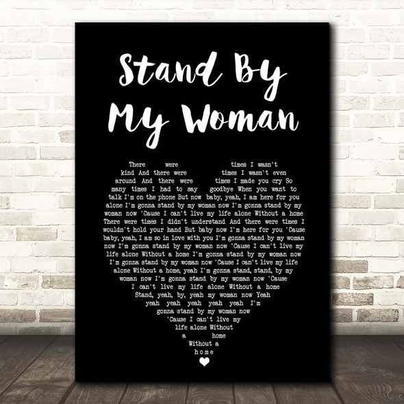 Lenny Kravitz Stand By My Woman Black Heart Song Lyric Print