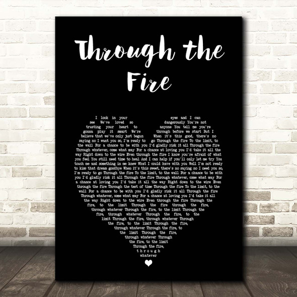 Chaka Khan Through the Fire Black Heart Song Lyric Print