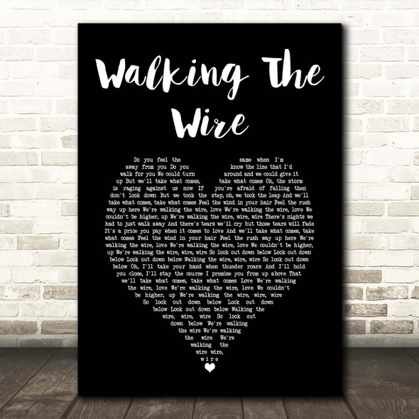 Imagine Dragons Walking The Wire Black Heart Song Lyric Print