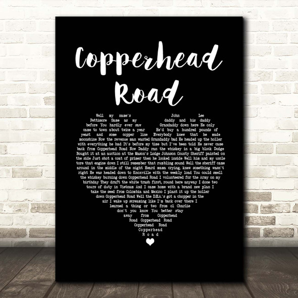 Steve Earle Copperhead Road Black Heart Song Lyric Print