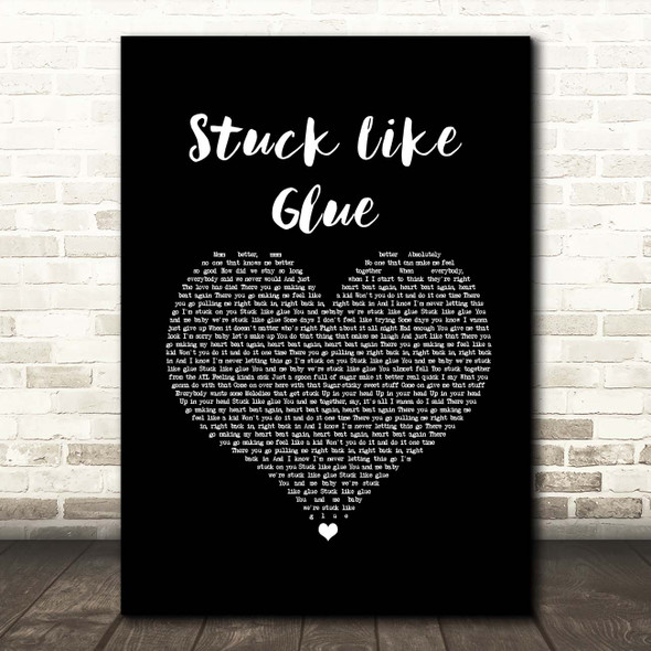 Sugarland Stuck Like Glue Black Heart Song Lyric Print