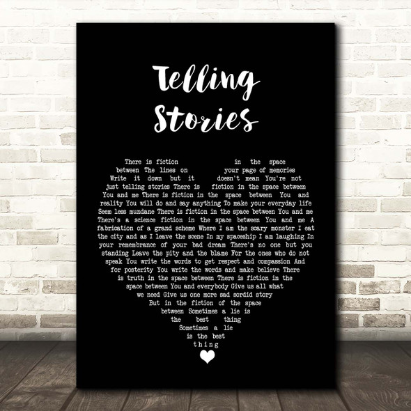 Tracy Chapman Telling Stories Black Heart Song Lyric Print