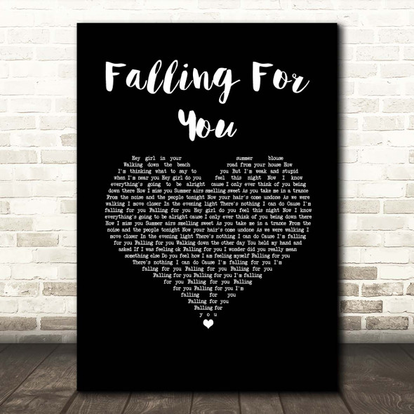 Mercury Falling For You Black Heart Song Lyric Print