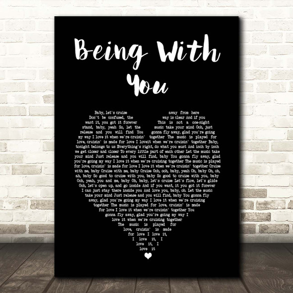 Smokey Robinson Being With You Black Heart Song Lyric Print