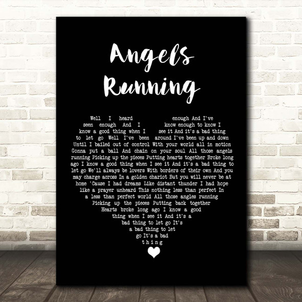 Cher Angels Running Black Heart Song Lyric Print