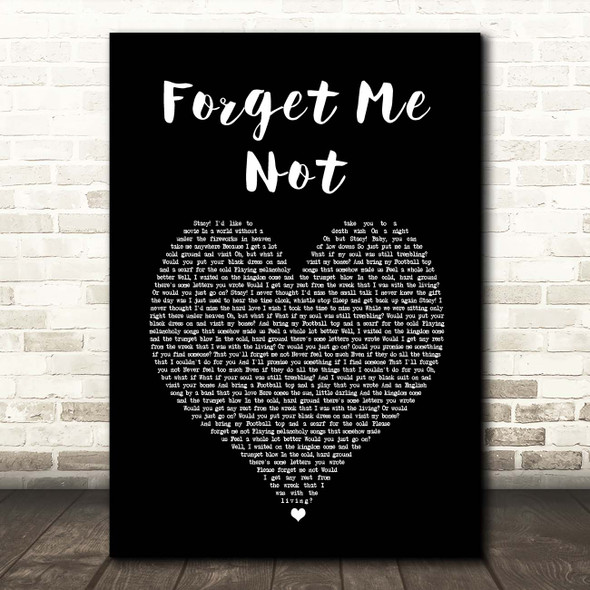Brian Fallon Forget Me Not Black Heart Song Lyric Print