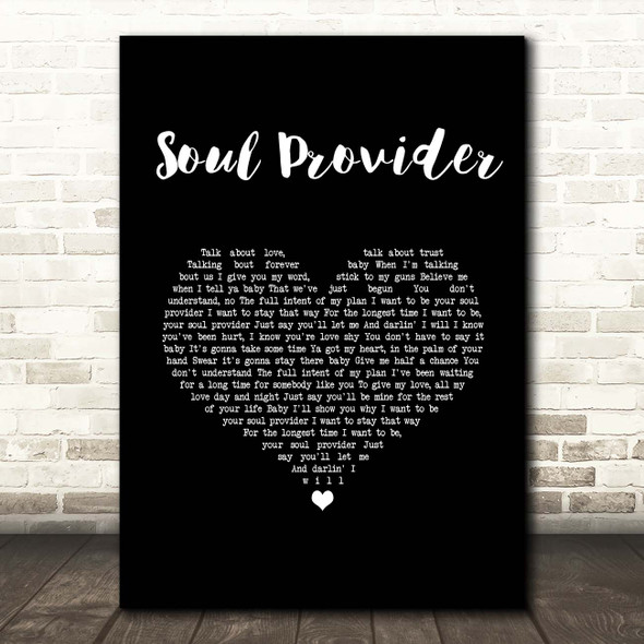 Michael Bolton Soul Provider Black Heart Song Lyric Print