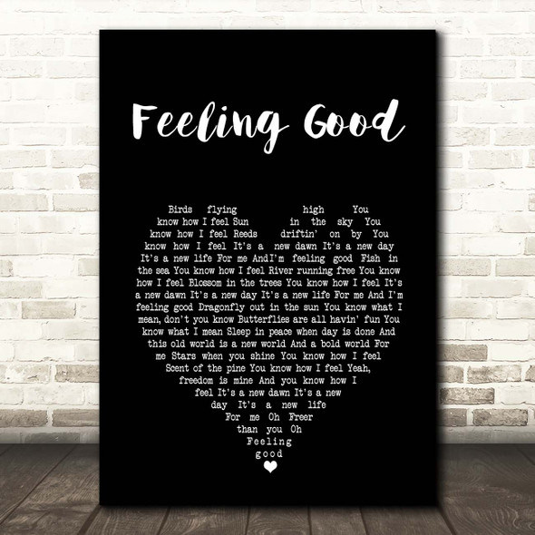 Muse Feeling Good Black Heart Song Lyric Print