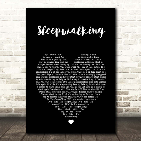 Bring Me The Horizon Sleepwalking Black Heart Song Lyric Print